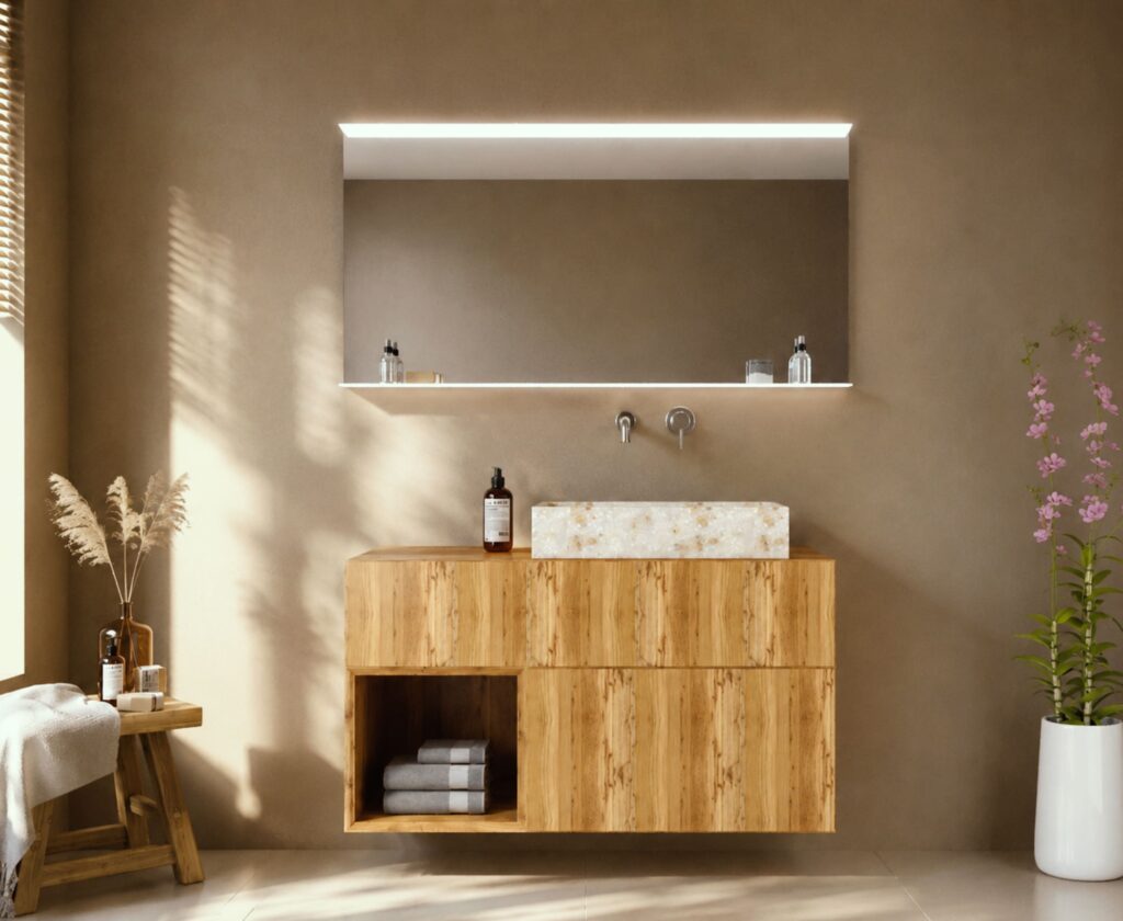 Badezimmerschrank eiche 2