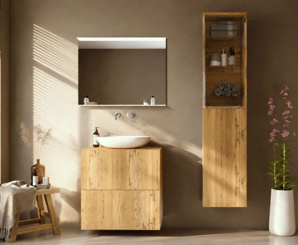 Badezimmerschrank eiche
