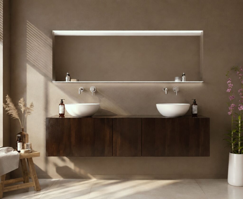 Badezimmerschrank walnuss